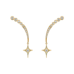 Nicolette Pavé Starburst Drop Earrings