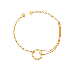 18K Gold-Plated Circle Link Bracelet
