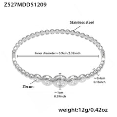 Cubic Zirconia Centerpiece Clasp Bangle Designs