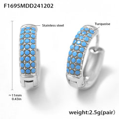 Color Cubic Zirconia Hoop Earrings