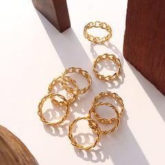 Gold-Tone Open Link Band Ring