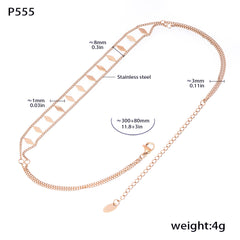 Layered Shimmer Chain Necklace and Bracelet
