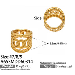 Openwork Woven Stainless Steel Ring Designs