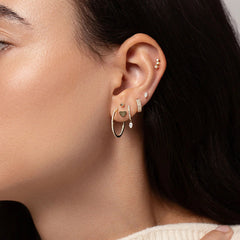 Camille Pavé Teardrop Stud Earrings