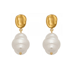 Irregular Pearl-Look Drop Earrings
