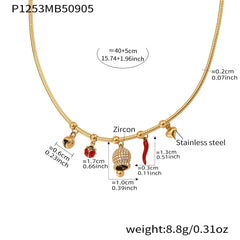 Mixed Charm Collar Necklace