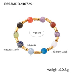 Multicolor Natural Stone Beaded Bracelet