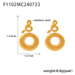18K Gold-Plated Snake Drop Earrings