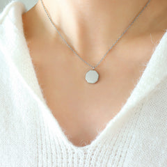 Gold-Tone Geometric Coin Pendant Designs