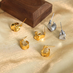 Sculptural Folded Drop Earrings