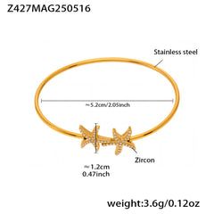 Ocean & Floral Cubic Zirconia Cuff Bracelets