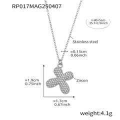 Cubic Zirconia Initial Pendant Necklace