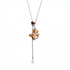 Daphne Vintage-Inspired Horse Pendant Necklace