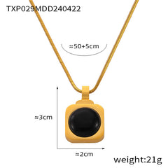 Tiger Eye or Black Agate Necklace or Earrings
