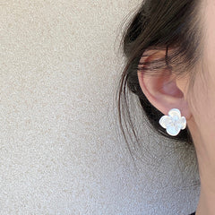 Daphne Vintage-Inspired Pavé Floral Stud Earrings