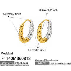 Twisted Rope Hoop Earrings