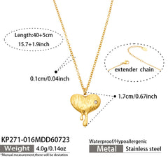 Geometric and Heart Pendant Necklace Collection