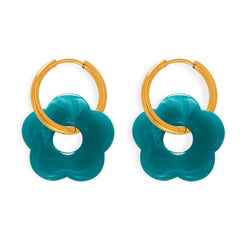 Color Resin Flower Pendant Jewelry