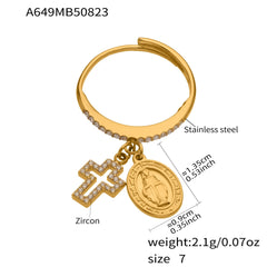 18K Gold-Plated Cubic Zirconia Open Ring Designs