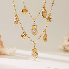 Sparkling Mixed Charm Necklace