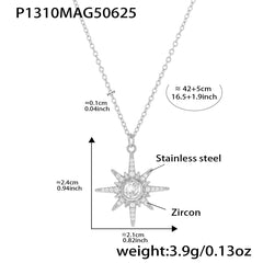 18K Gold-Plated Cubic Zirconia Starburst Necklace