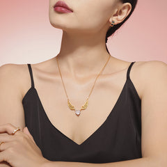 Winged Heart Cubic Zirconia Pendant Necklace