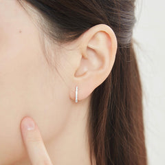 Nadine Minimalist Pavé Stud Earrings