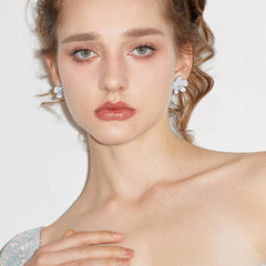 Marielle Crystal Floral Stud Earrings