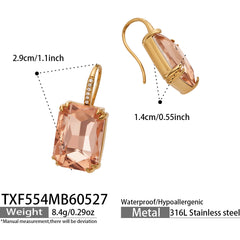 18K Gold-Plated Czech Glass and Cubic Zirconia Jewelry