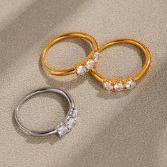 Cubic Zirconia Open Band Ring