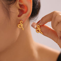 18K Gold-Plated Snake Drop Earrings