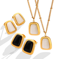 Cat-Eye Geometric Pendant Jewelry