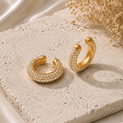 Cubic Zirconia Rounded Ear Cuff - Single