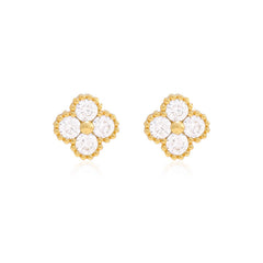 Daphne Dainty Clover Stud Earrings
