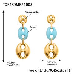 Color Resin Oval Link Jewelry