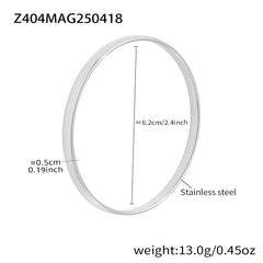18K Gold-Plated 5 mm Rounded Bangle Bracelet