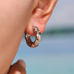 Textured Mini Hoop Earrings