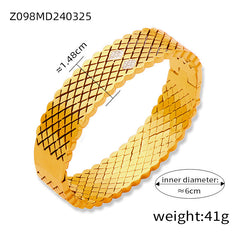 Gold-Tone Geometric Cuff Bracelet