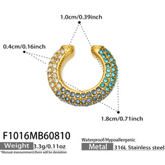 Color Cubic Zirconia Ear Cuff - Single