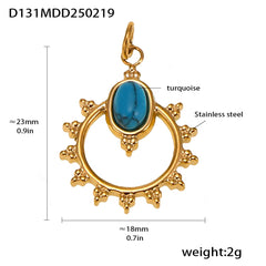 18K Gold-Plated Ornate Charm Pendant