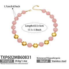 Color Resin Bead Necklace and Bracelet