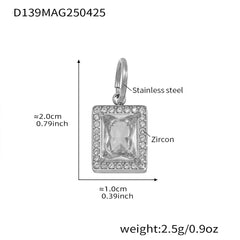 Cubic Zirconia Geometric Charm Cuff or Pendant