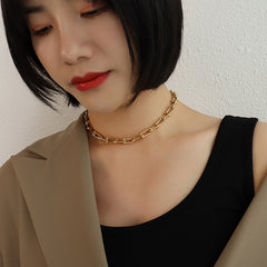 Geometric Link Necklace, Bracelet or Stud Earrings