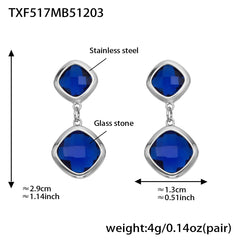 18K Gold-Plated Faceted Glass Accent Jewelry