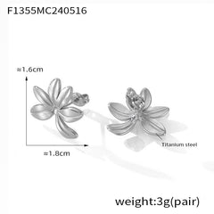 Sculptural Flower Stud Earrings