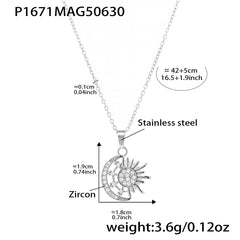 Celestial Cubic Zirconia Necklace and Layering Chains