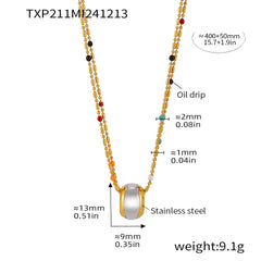 LOVE Accent Layered Bead Necklace