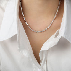 Textured Geometric Necklace Collection