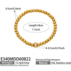 Gold-Tone Beaded Tag Charm Bracelets