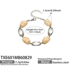 18K Gold-Plated Color Resin Link Jewelry
